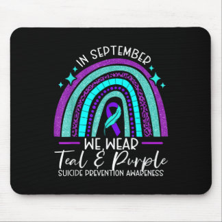 Wir tragen Aquamarinen &amp; Lila Suizidprävention Mousepad
