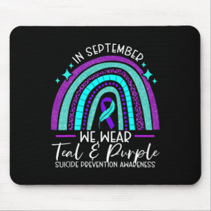 Wir tragen Aquamarines und Lila Suizidprävention A Mousepad
