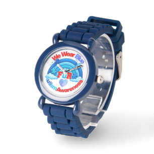 Wir tragen Blau für Autismus-Bewusstsein  Armbanduhr
