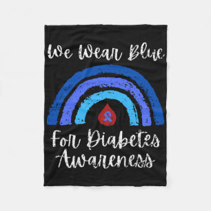 Wir tragen Blau für den Typ-1-Diabetes-Aufklärungs Fleecedecke