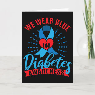 Wir tragen Blau für Diabetes-Bewusstsein  Karte