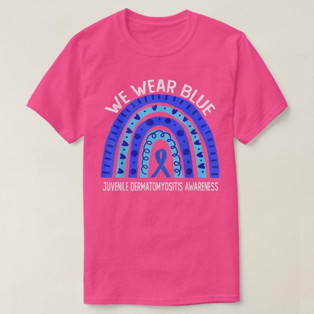 Wir tragen Blau für juvenile Dermatomyositis Aware T-Shirt (Design vorne)
