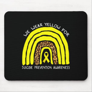 Wir tragen einen gelben Regenbogen für die Suizidp Mousepad