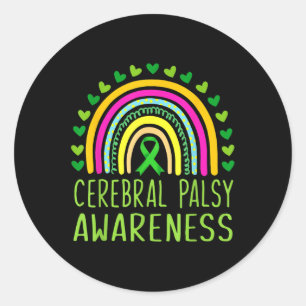 Wir tragen einen grünen Cerebral Palsy Cp Sensibil Runder Aufkleber