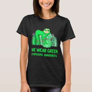 Wir tragen einen grünen Lymphomanerkennungszahn T-Shirt