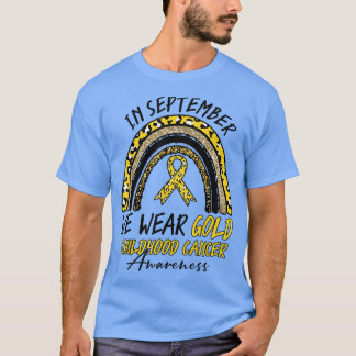 Wir tragen Gold Childhood Cancer Awareness Ribbon T-Shirt