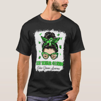 Wir tragen Green Messy Bun Warrior Celiac Disease T-Shirt
