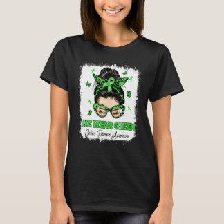 Wir tragen Green Messy Bun Warrior Celiac Disease T-Shirt