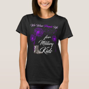 Wir tragen Lila für militärische Kinder, militäris T-Shirt