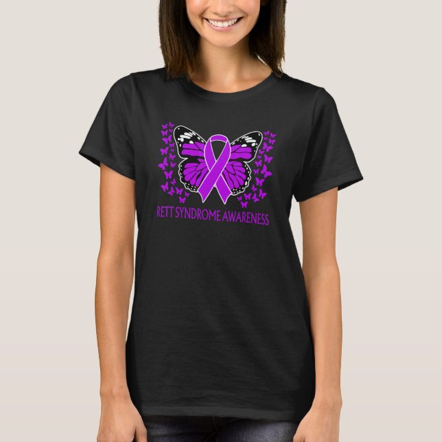 Wir tragen Lila für Rett Syndrome Awareness Butter T-Shirt (Vorderseite)