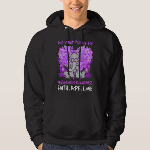 Wir tragen Lila Migräne Kopfschmerzen Bewusstsein  Hoodie