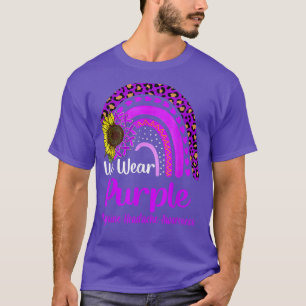 Wir tragen Lila Migräne Kopfschmerzen Bewusstsein  T-Shirt