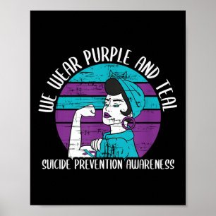 Wir tragen Lila und Aquamarine - Suizidprävention Poster