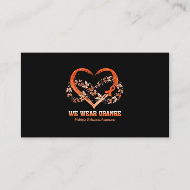 Wir tragen Orange Multiple Sklerose Awareness Visitenkarte (Vorderseite)