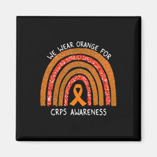 Wir tragen Orange Ribbon für Crps Awareness Rainbo Magnet