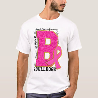 Wir tragen Pink Bulldogs Breast Cancer Awareness B T-Shirt