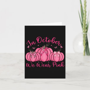 Wir tragen Pink Ribbon Pumpkin Halloween Breast Ca Karte
