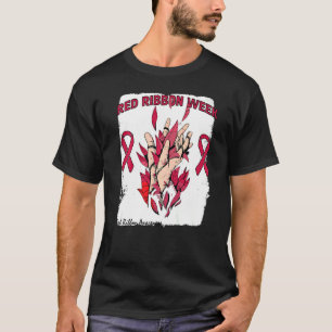 Wir tragen Red for Red Ribbon Week Sensibilisierun T-Shirt
