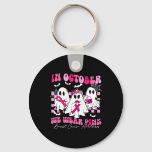 Wir tragen rosa Brustkrebs-Bewusstsein Ghost Hallo Schlüsselanhänger