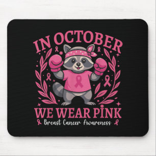 Wir tragen rosa Feral und starken Akkordeon Brustk Mousepad