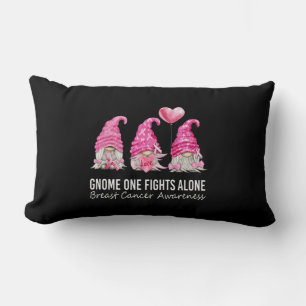 Wir tragen rosa Gnome Brustkrebs-Bewusstsein Lendenkissen