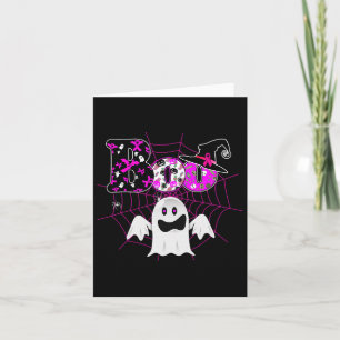 Wir tragen Rosa Hexenhut Boo Ghost Breast Cancer H Karte