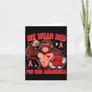 Wir tragen Rot für CHD-Bewusstsein Heart Warrior-U Karte