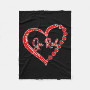 Wir tragen Rot im Februar Go Red Herzkrankheit bew Fleecedecke
