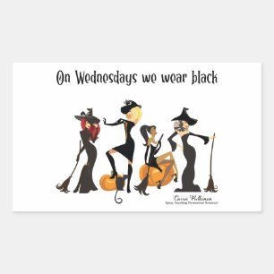 Wir tragen Schwarz Rechteckiger Aufkleber