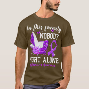 Wir tragen violette Schleifen, um das Bewusstsein T-Shirt