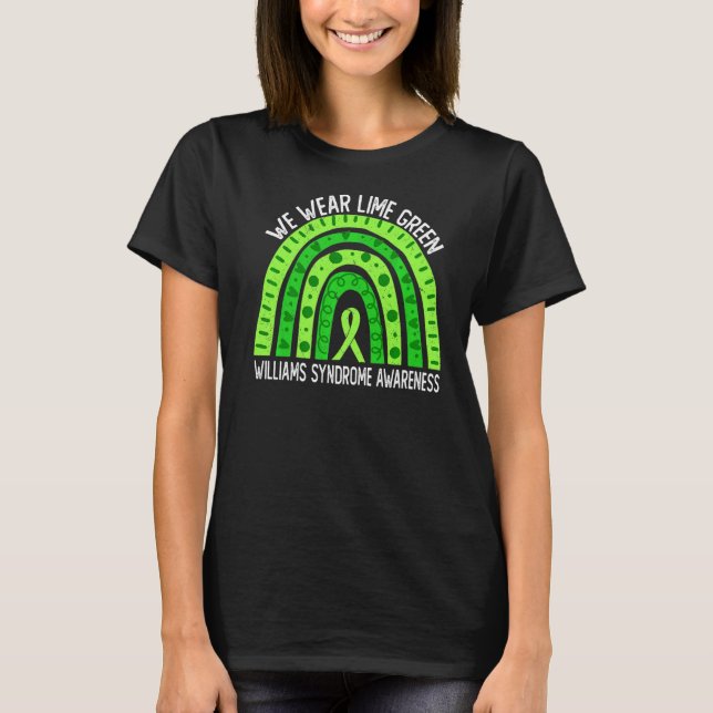Wir tragen Zitronengrün für das Williams-Syndrom-B T-Shirt (Vorderseite)