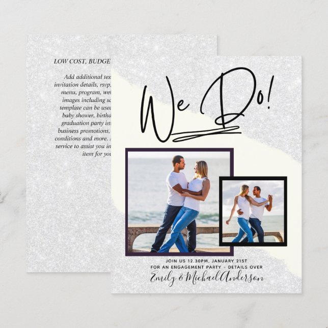 Wir tun es! FOTO Engagement Partei Einladungen Hau (Vorne/Hinten)