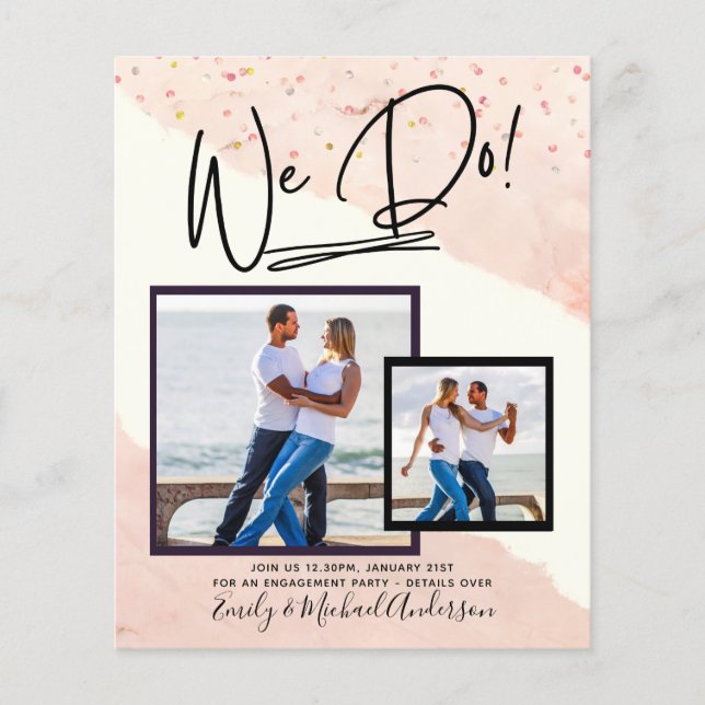Wir tun es! FOTO Engagement Partei Einladungen Hau Flyer (Vorne)