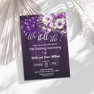 Wir tun es immer noch 15. Hochzeitstag Lichterkett Einladung