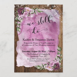 Wir tun es immer noch, Blume aus Holz Einladung