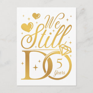 Wir tun es noch 5 Jahre Hochzeitsjubiläum Postkarte