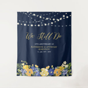 Wir tun es noch   String Lights Wedding Anniversar Wandteppich