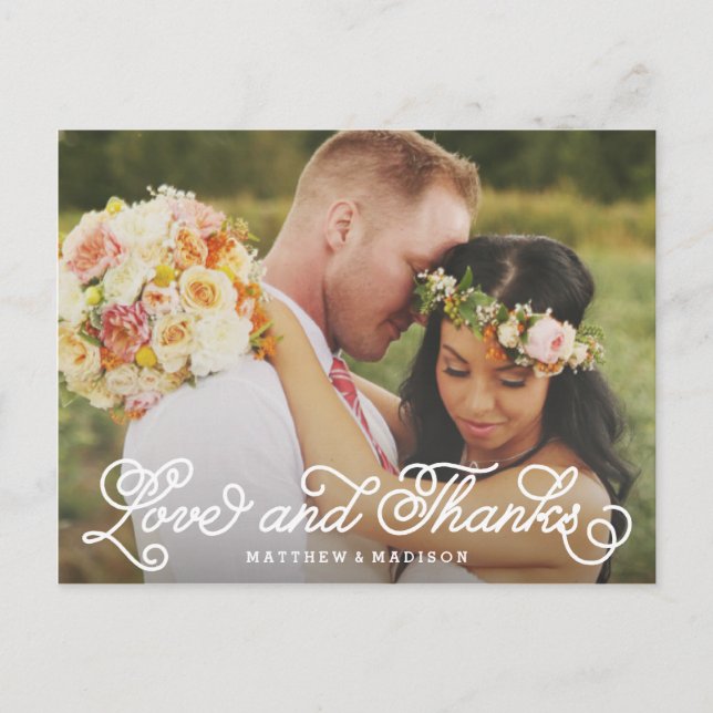 Wir tun | Hochzeit Danke, Postcard Postkarte (Vorderseite)