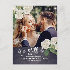 Wir tun noch Hochzeitspause Umschultes Foto Ankündigungspostkarte