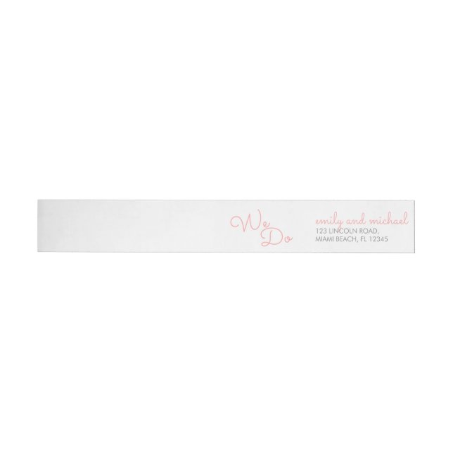Wir tun | Rosa Moderne Typografie Hochzeit (Person)