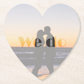Wir tun - Sommer Hochzeitspapier-Untersetzer Untersetzer