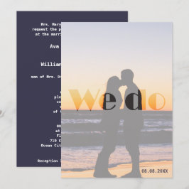 Wir tun - Sonnenuntergang Hochzeit Einladung