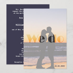Wir tun - Sonnenuntergang Hochzeit Einladung