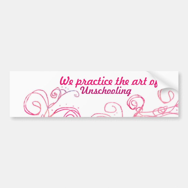 Wir üben die Kunst von Unschooling Autoaufkleber (Vorne)