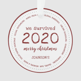 Wir überlebten 2020 Name Acryl Ornament