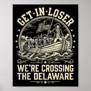 Wir überqueren den Delaware USA 250. 4. Juli Poster