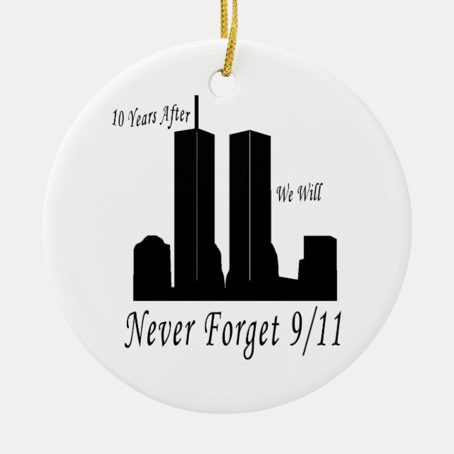 Wir vergessen nie 9/11 keramikornament (Vorne)