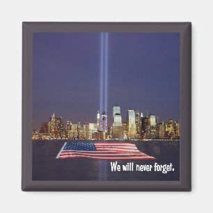 Wir vergessen Tribut nie 9-11 Magnet