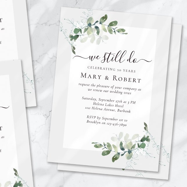 Wir verlängern noch immer die 50. Hochzeit Einladung (Von Creator hochgeladen)