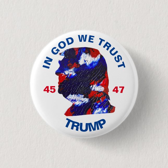 Wir vertrauen Gott Button (Vorderseite)